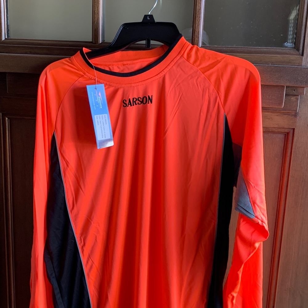 Men’s Lusaka Goalie L/Jersey *NEW* in Neon Fushia/black/grey